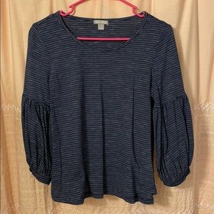 Navy and white blowse